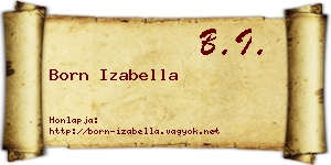 Born Izabella névjegykártya